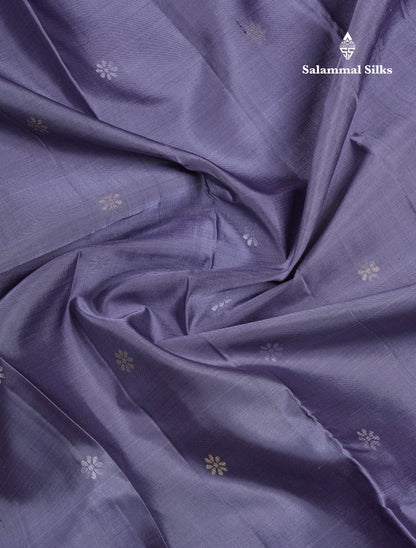 Beautiful Dual Tone Rexona Green Pure Kanjivaram Silk Saree With Contrast Navy Blue Fancy Border