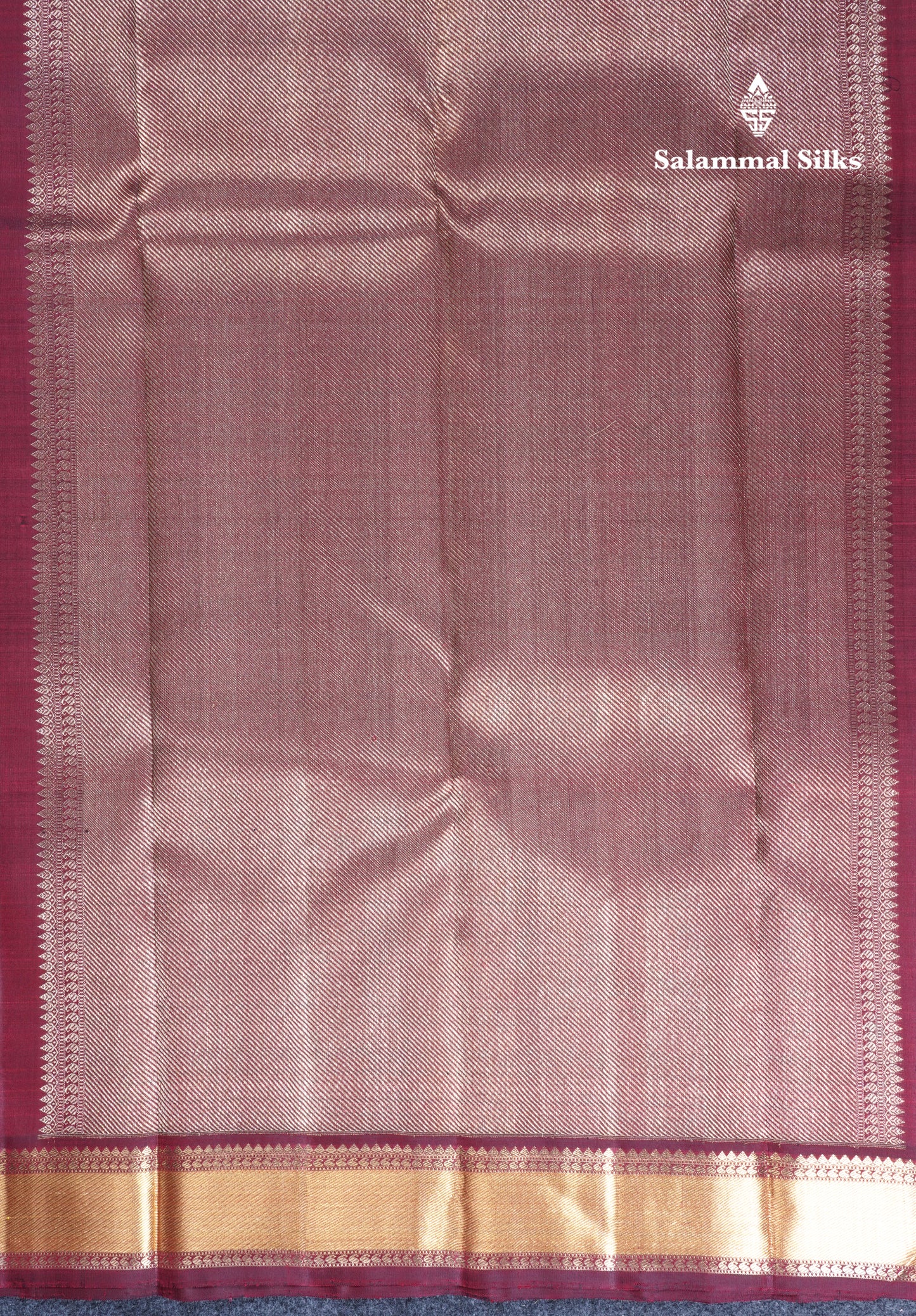 Maroon Beautiful Small Buttas Pure Kanjivaram Silk Saree Pure Zari with Self Border