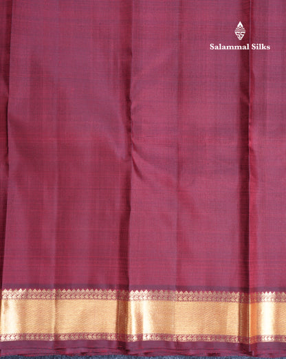 Maroon Beautiful Small Buttas Pure Kanjivaram Silk Saree Pure Zari with Self Border