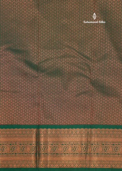 Pink Colour Semi Silk Saree With Green Border