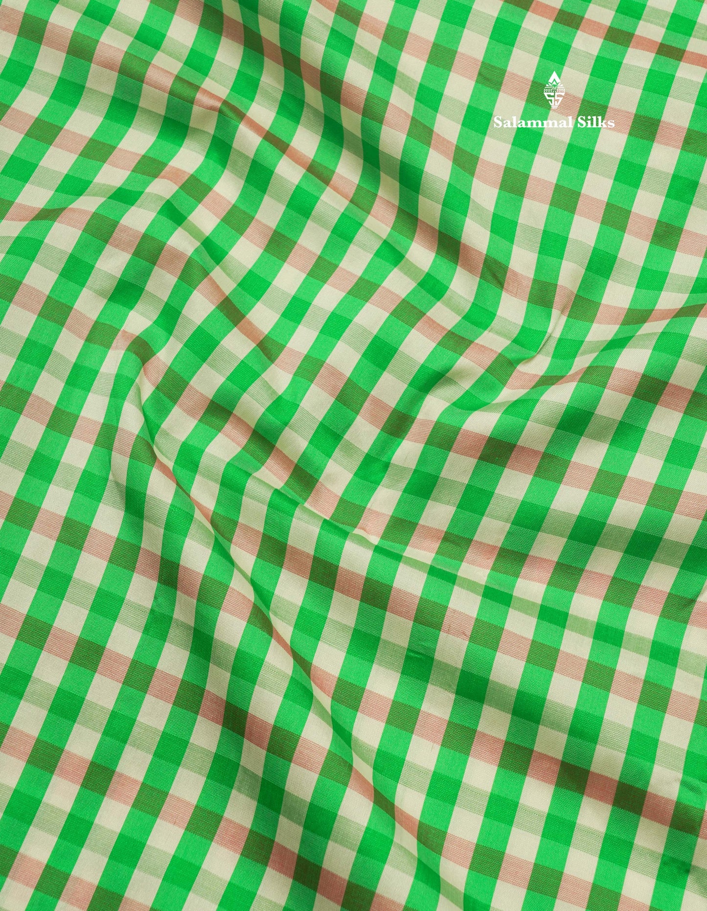 9.5 Yards Semi Silk Saree Multicolour Checks with Maroon Border
