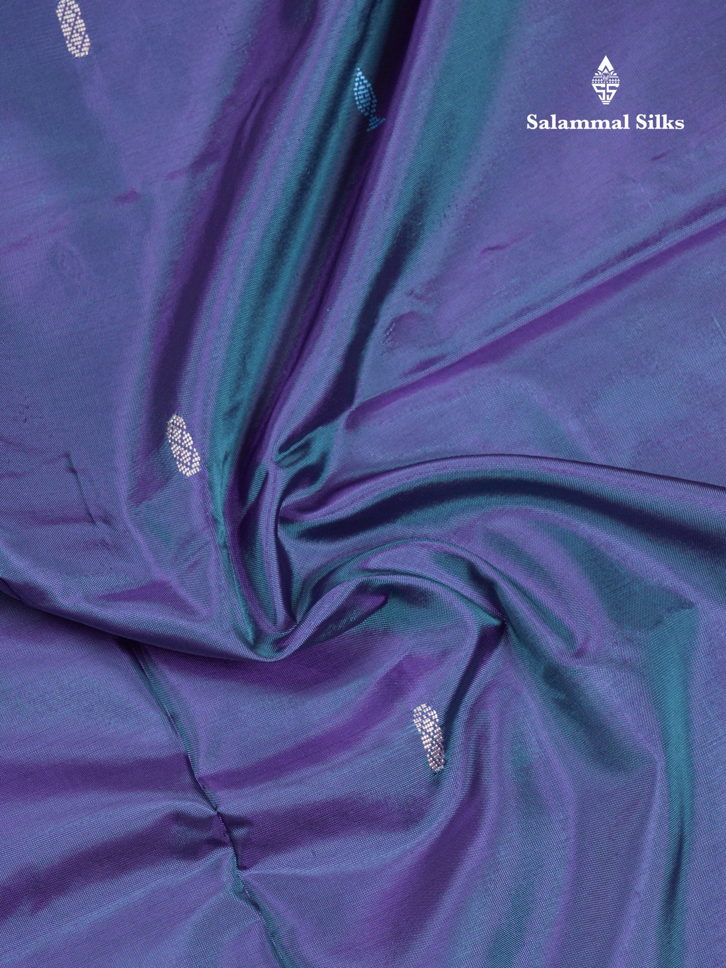 Dual Tone Blue Thread work Buttas Banana Pinth Saree (Vaazhainaar Pattu) With Contrast Pink Blouse