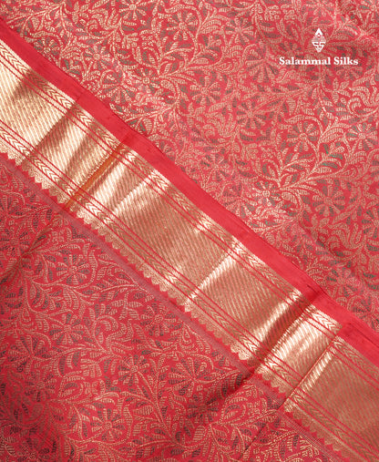 Maroon Grand Beautiful Meenakari Work Bridal Pure Kanjivaram Silk Saree Pure Zari with Self Border
