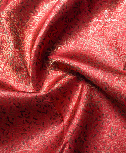 Maroon Grand Beautiful Meenakari Work Bridal Pure Kanjivaram Silk Saree Pure Zari with Self Border