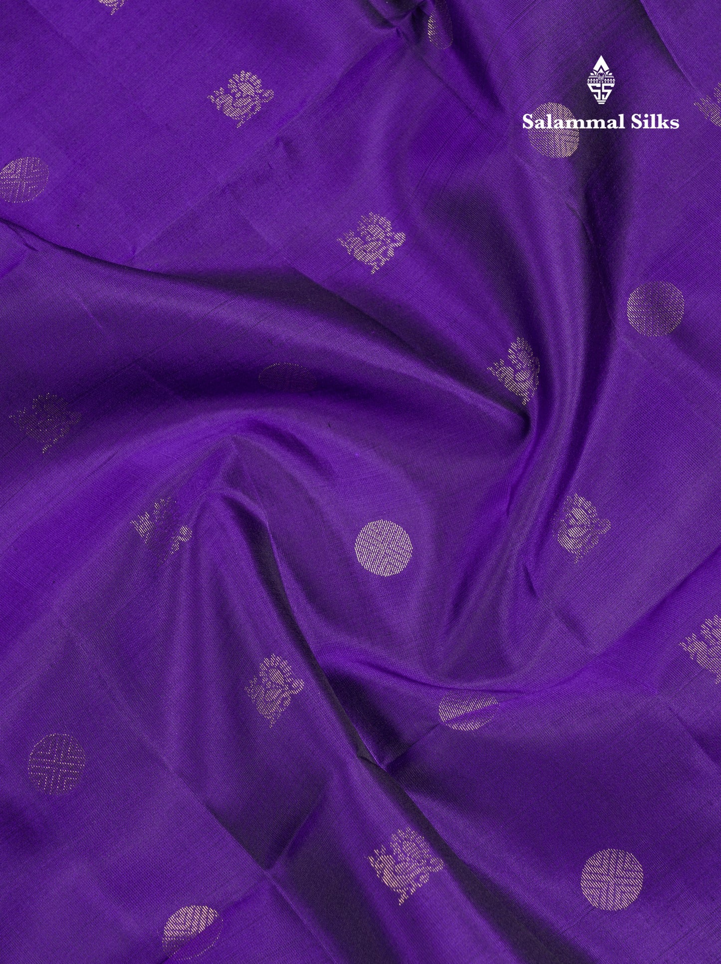 Beautiful Violet Pure Kanjivaram Soft Silk Saree With Contrast Army Green Blouse