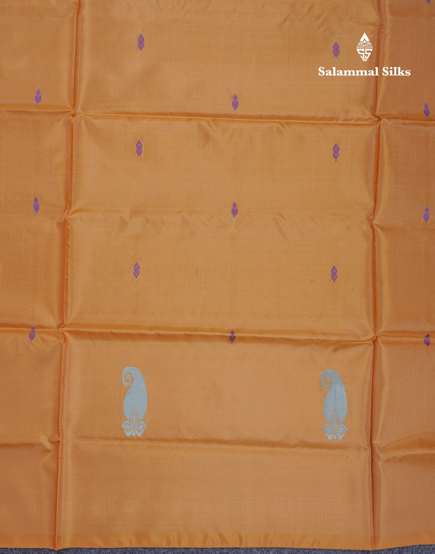 Sandal Thread work Buttas Banana Pinth Saree (Vaazhainaar Pattu) With Contrast Dark Maroon Blouse