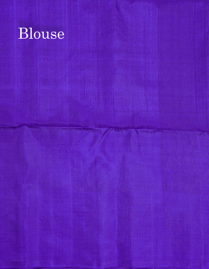 Beautiful Yellow Pure Kanjivaram Soft Silk Saree With Contrast Royal Blue Fancy Border