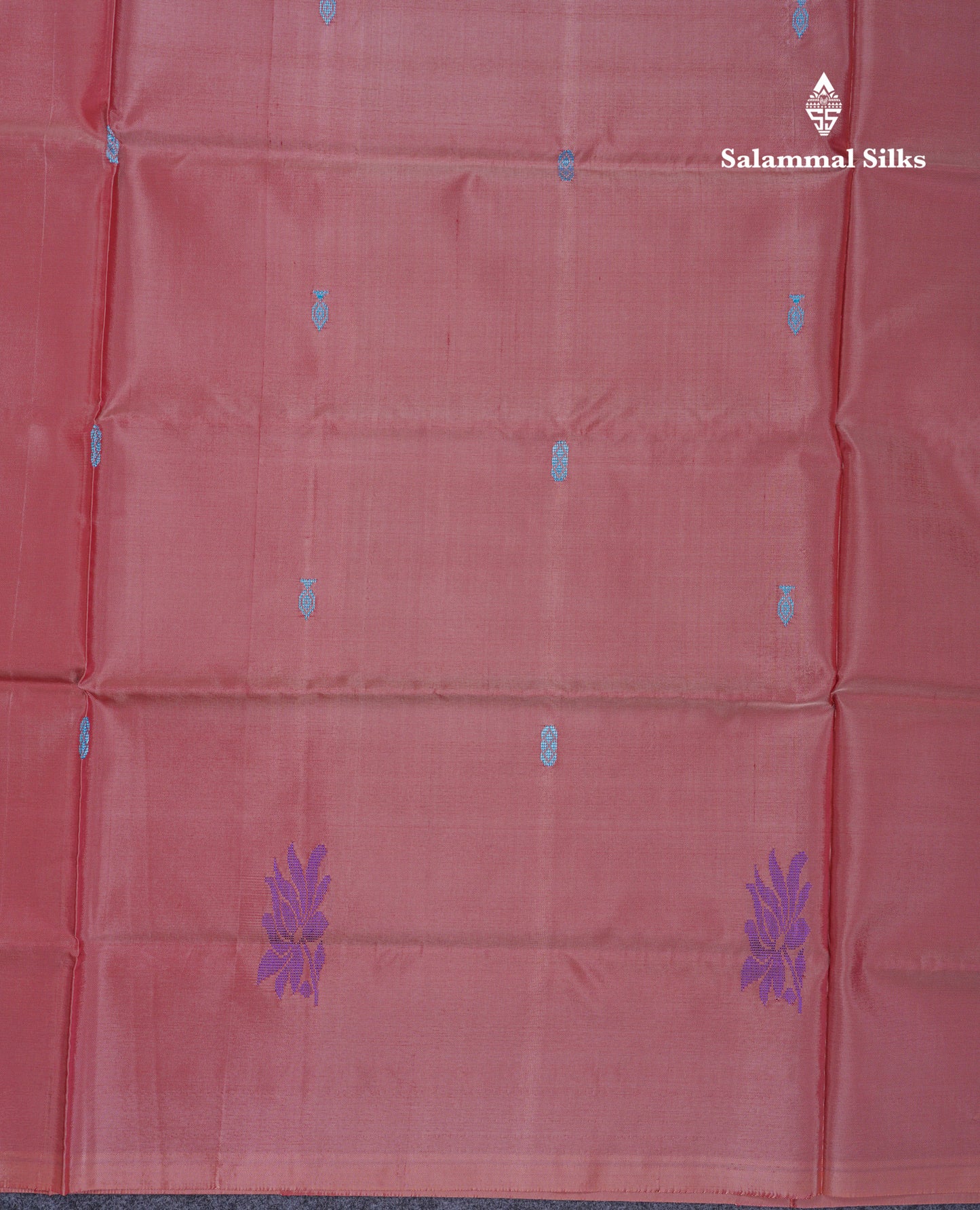 Dual Tone Blue Thread work Buttas Banana Pinth Saree (Vaazhainaar Pattu) With Contrast Pink Blouse