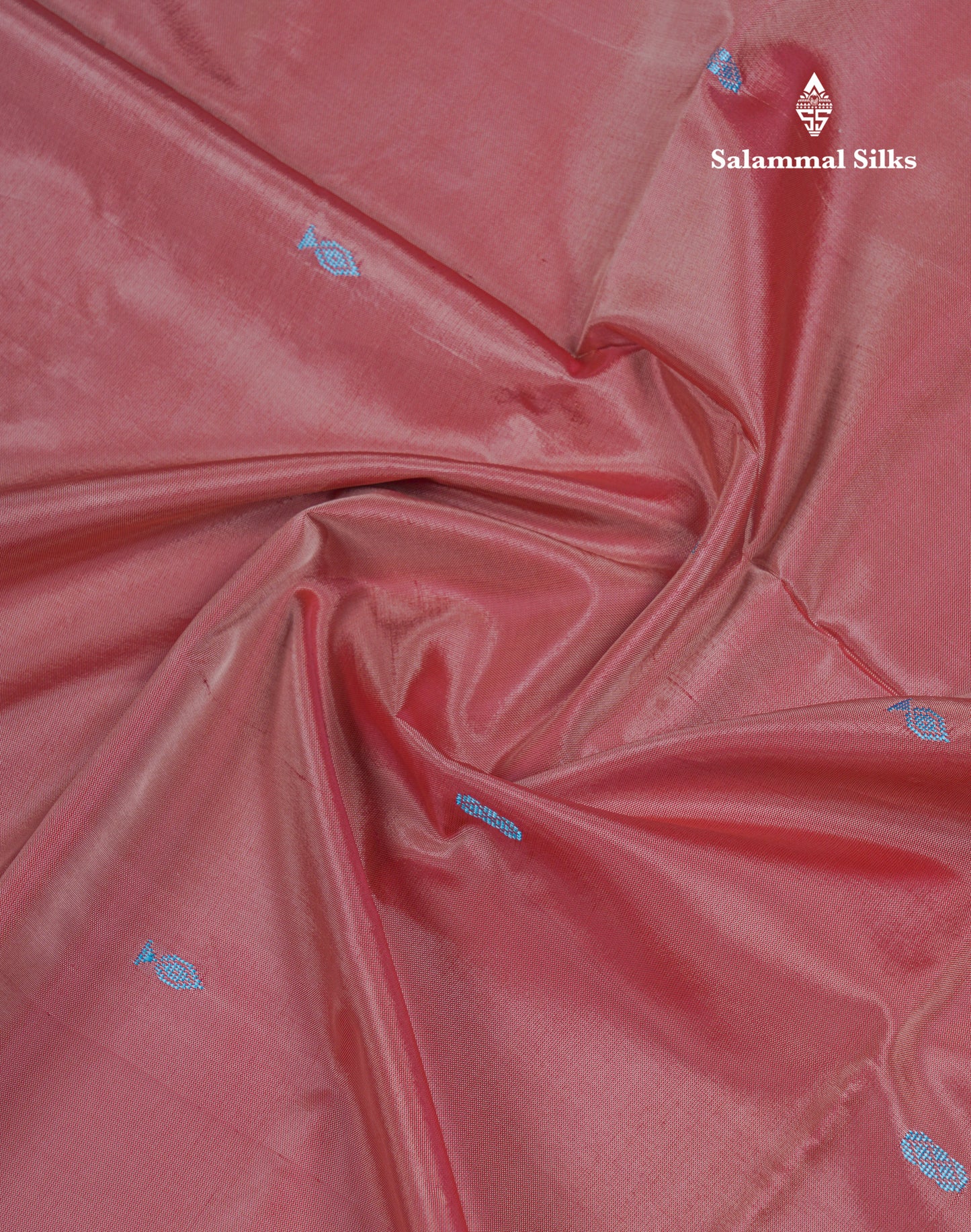 Dual Tone Blue Thread work Buttas Banana Pinth Saree (Vaazhainaar Pattu) With Contrast Pink Blouse