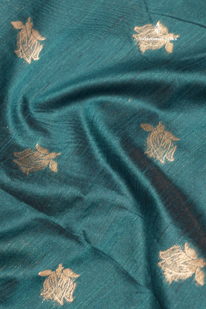 Olive Green Jute Cotton Fancy Saree With Blouse
