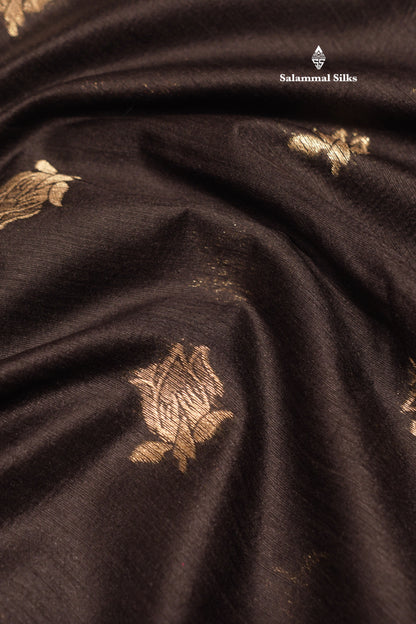 Olive Green Jute Cotton Fancy Saree With Blouse