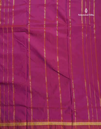 Semi Silk Saree - Orange Colour Body Plain With Small Border | 10 Yards
