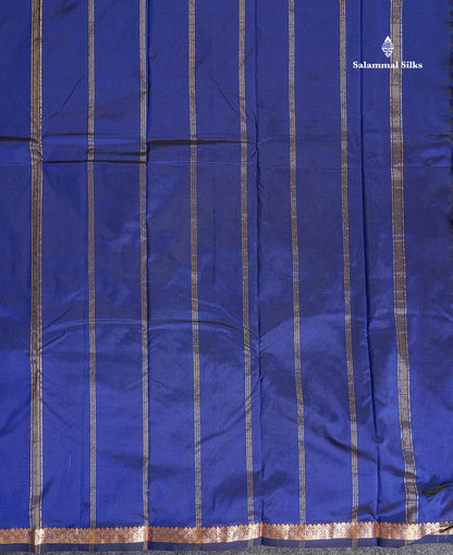 Semi Silk Saree - Maroon Colour Body Zari Butta With Traditional Small Border
