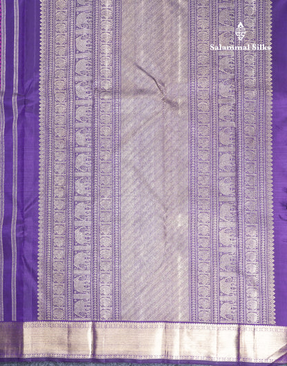 Violet Pure Kanjivaram Silk Saree Pure Zari with Beautiful Border
