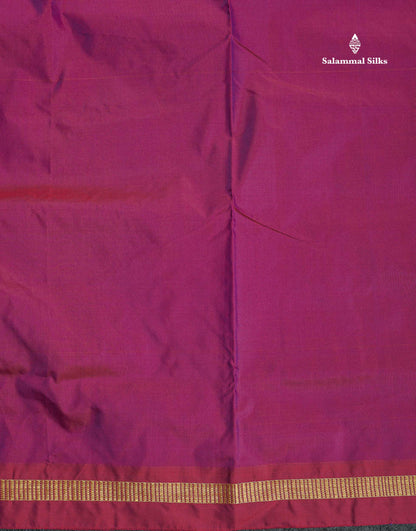 Semi Silk Saree - Orange Colour Body Plain With Small Border | 10 Yards