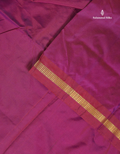 Semi Silk Saree - Orange Colour Body Plain With Small Border | 10 Yards
