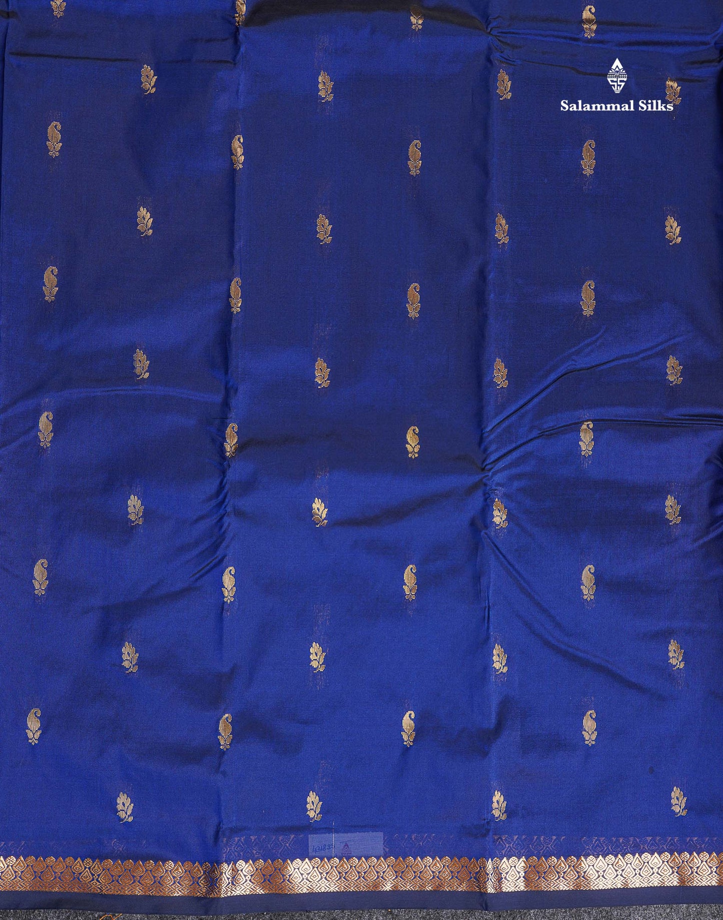 Semi Silk Saree - Maroon Colour Body Zari Butta With Traditional Small Border