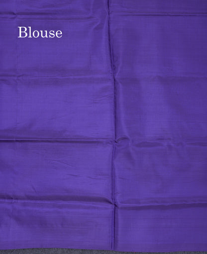 Pinkish Peach Thread work & Lines Buttas Banana Pinth Saree (Vaazhainaar Pattu) With Contrast Violet Blouse