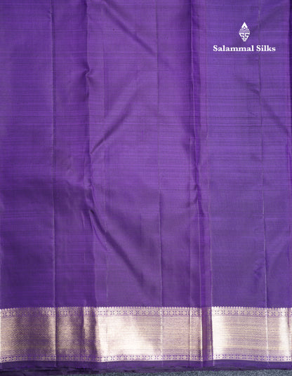 Violet Pure Kanjivaram Silk Saree Pure Zari with Beautiful Border