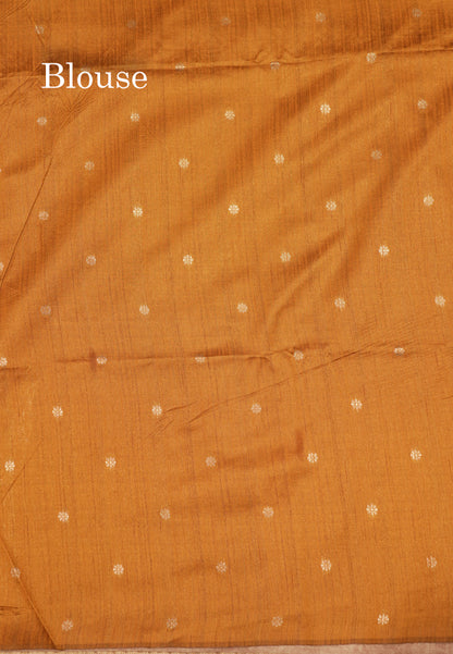 Olive Green Jute Cotton Fancy Saree With Blouse