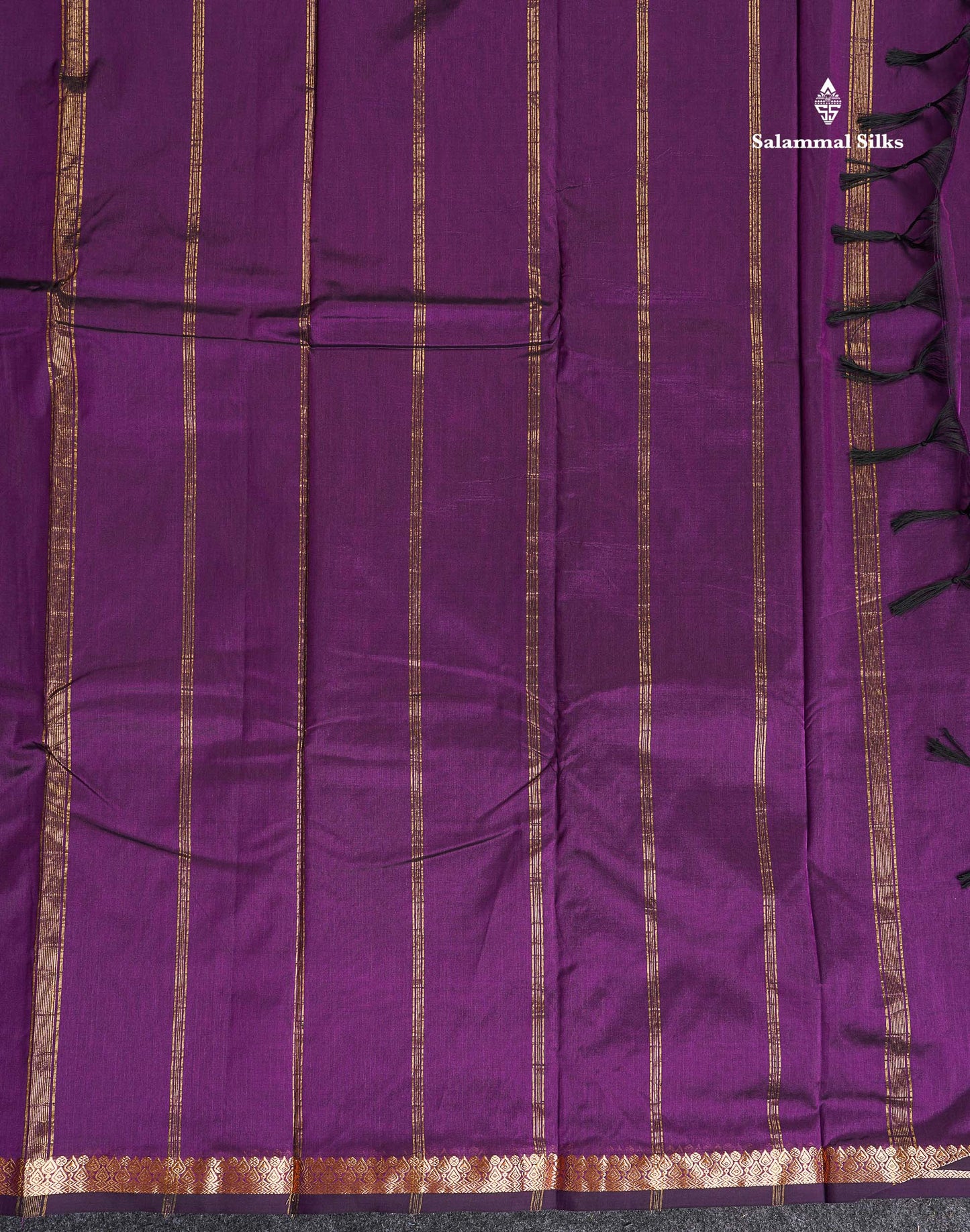 Semi Silk Saree - Maroon Colour Body Zari Butta With Traditional Small Border