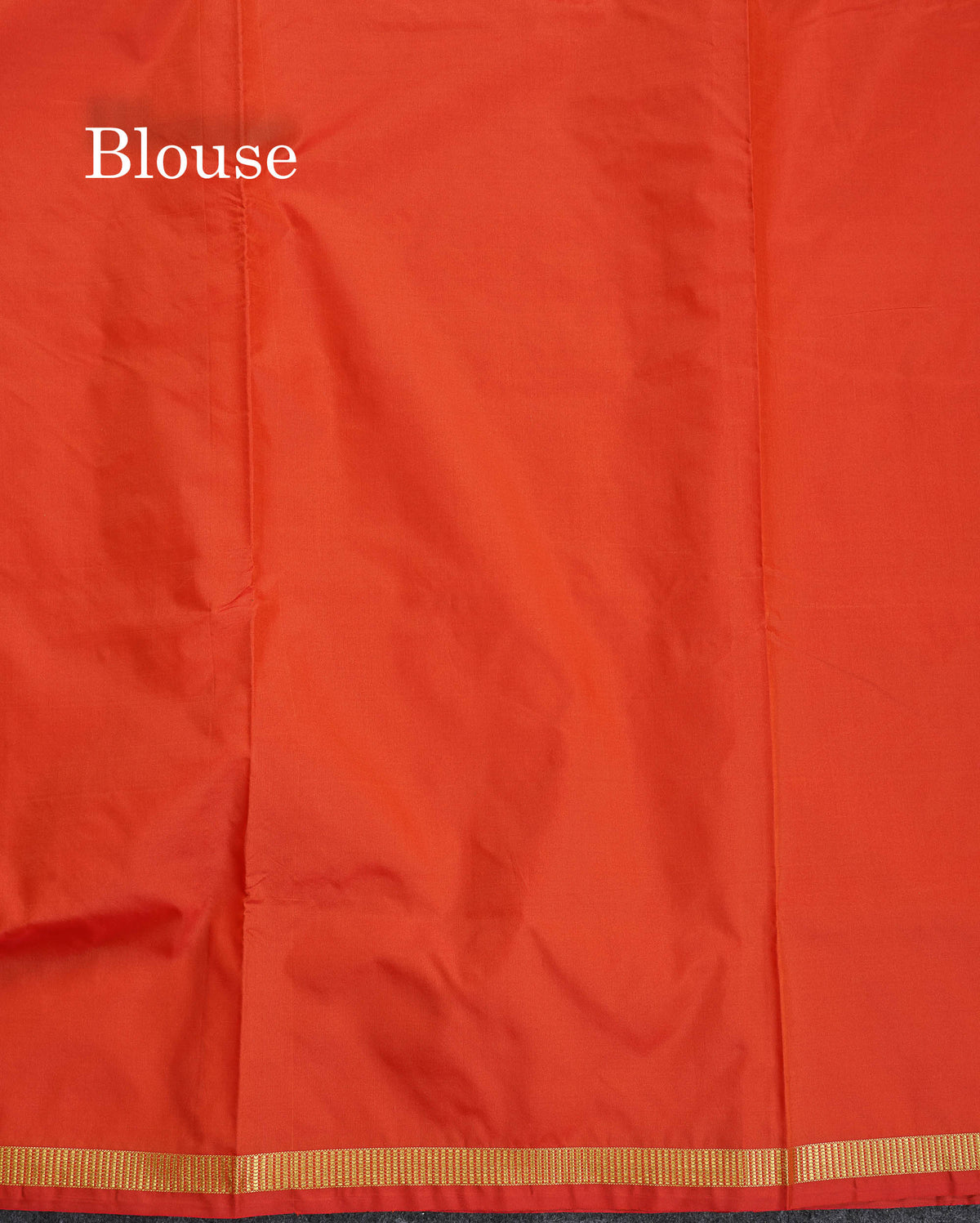 Semi Silk Saree - Orange Colour Body Plain With Small Border | 10 Yards