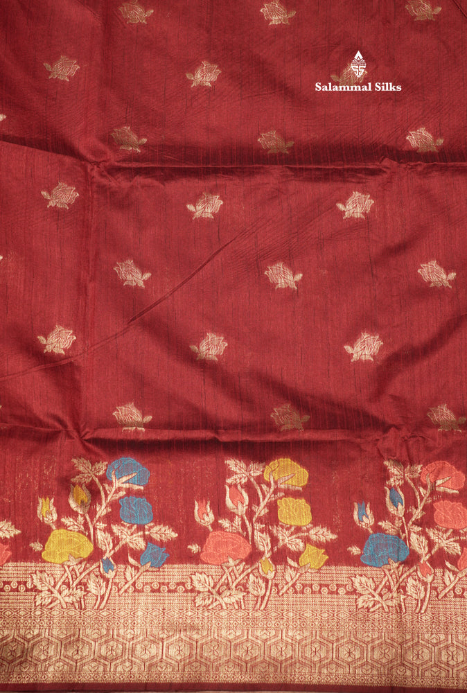 Olive Green Jute Cotton Fancy Saree With Blouse