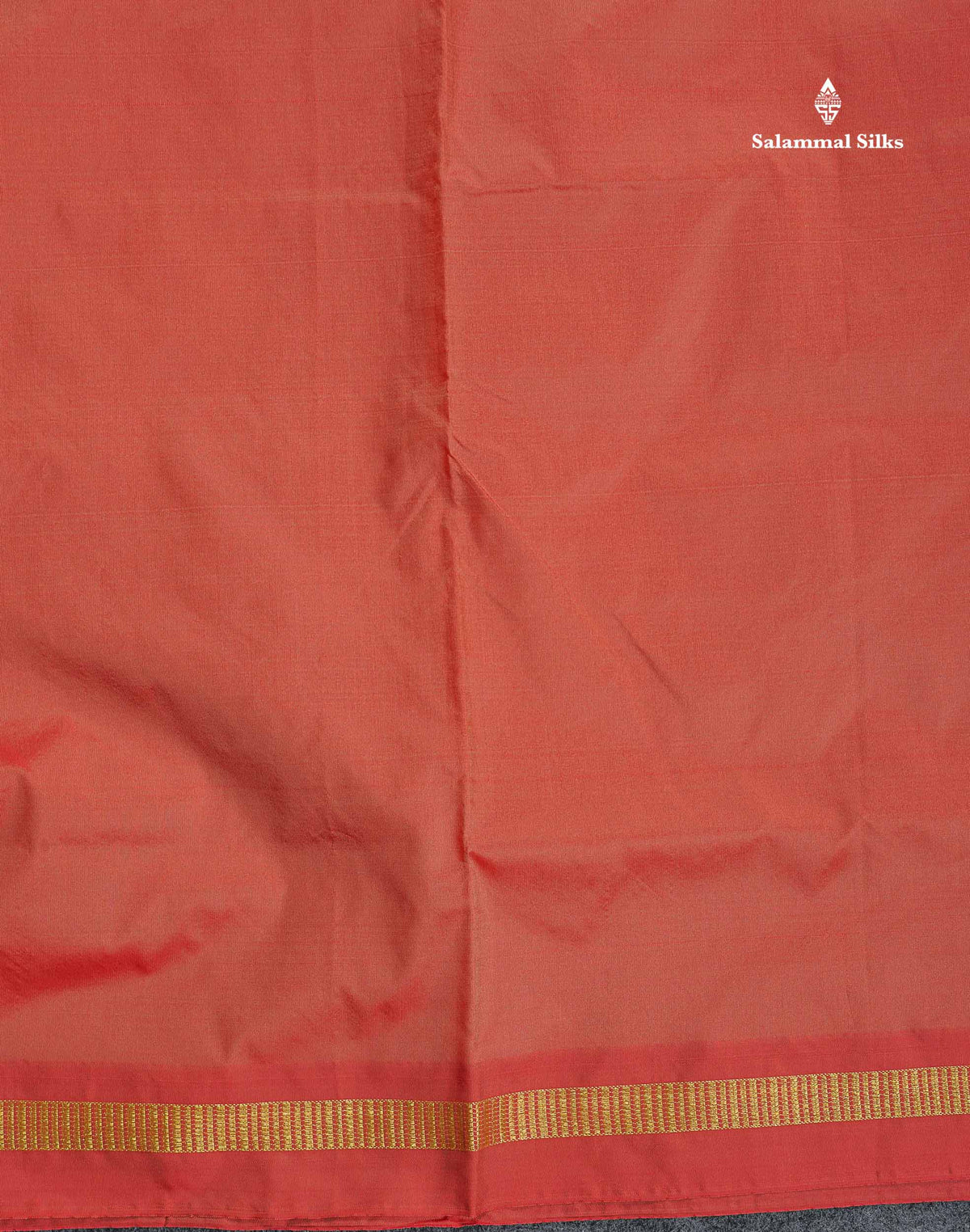 Semi Silk Saree - Orange Colour Body Plain With Small Border | 10 Yards