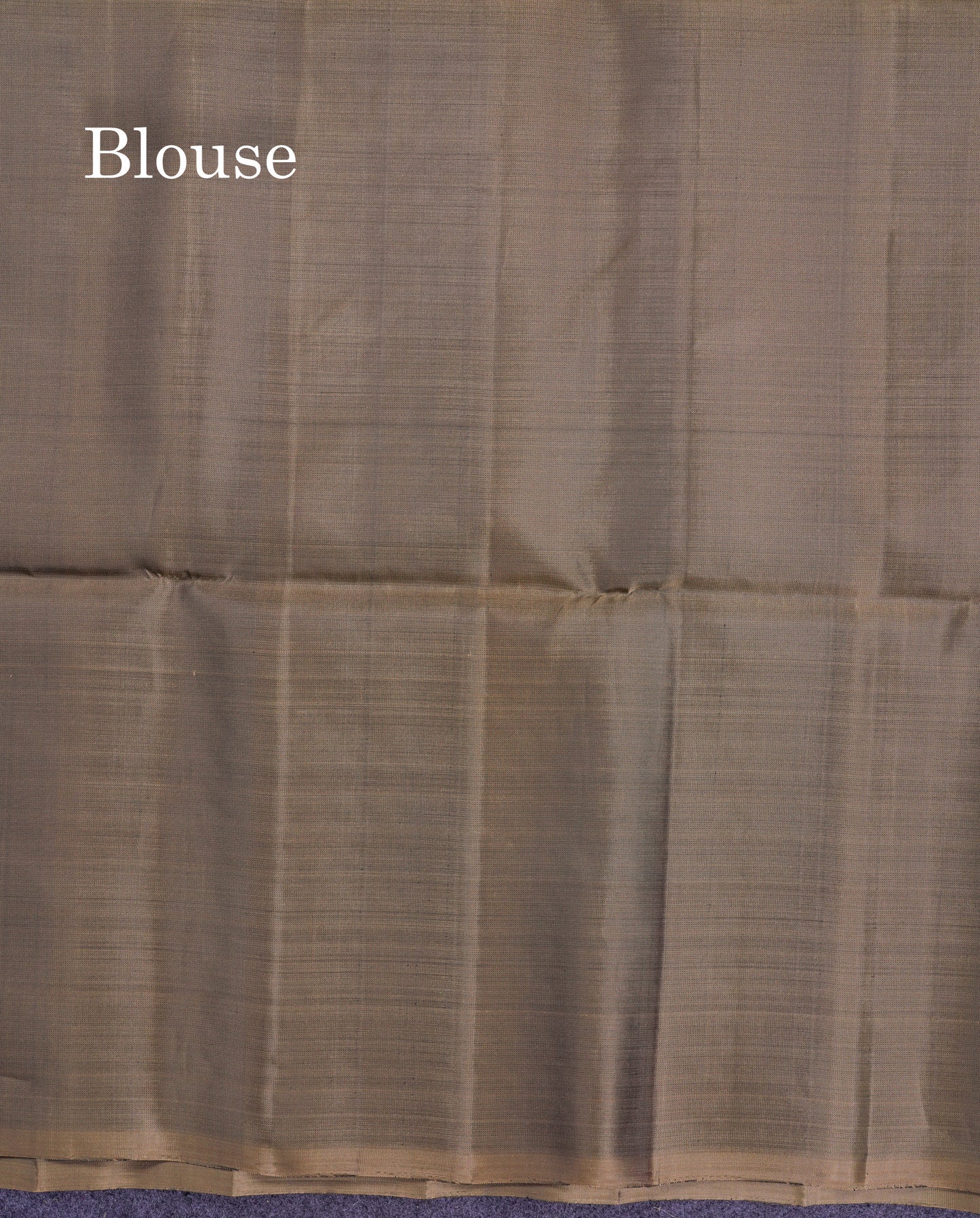 Beautiful Navy Blue PureMix Kanjivaram Soft Silk Saree With Contrast Light Brown Blouse