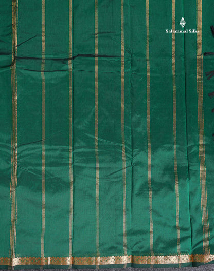 Semi Silk Saree - Maroon Colour Body Zari Butta With Traditional Small Border