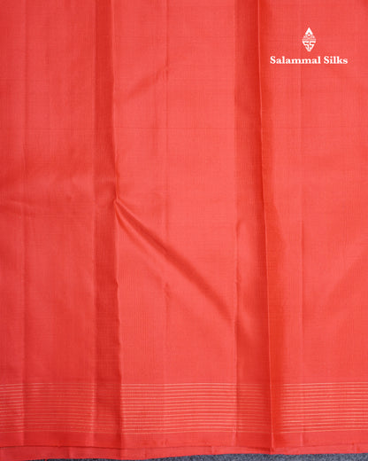 Red Traditional Buttas Pure Kanjivaram Silk Saree 2G Zari with Zari Lines Border