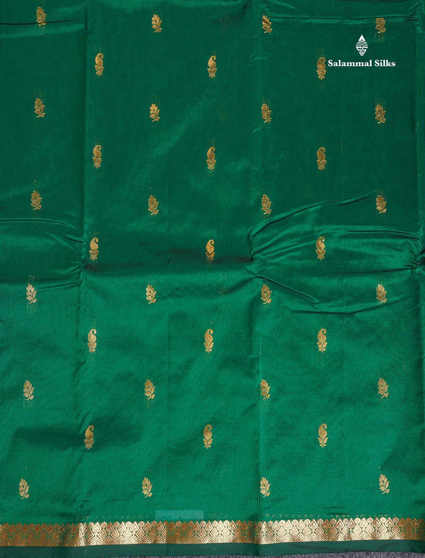 Semi Silk Saree - Maroon Colour Body Zari Butta With Traditional Small Border