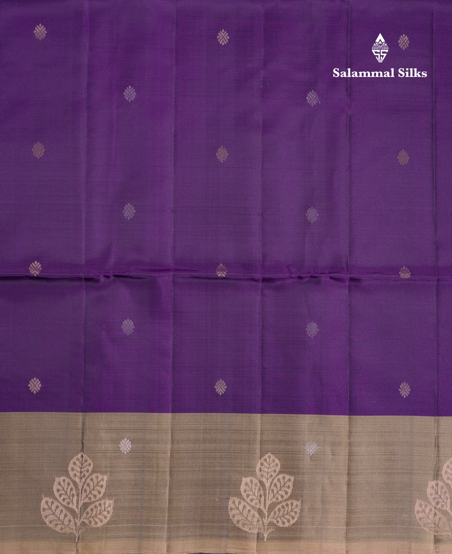 Beautiful Dark Purple PureMix Kanjivaram Soft Silk Saree With Contrast Light Brown Fancy Border