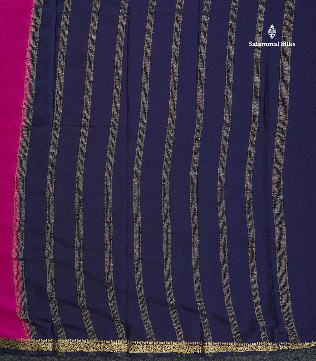 Semi Mysore Silk Saree - Chilly Red Colour Body Plain With Light Pink Small Border