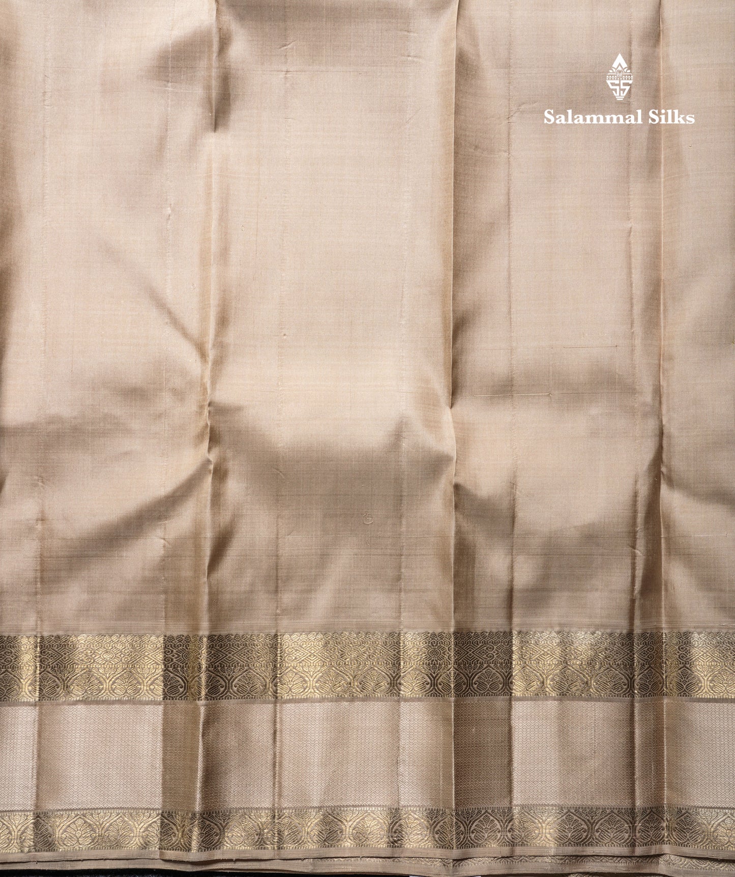 Golden Yellow Beautiful Small Buttas Pure Kanjivaram Silk Saree Pure Zari with Traditional Cream Double Border