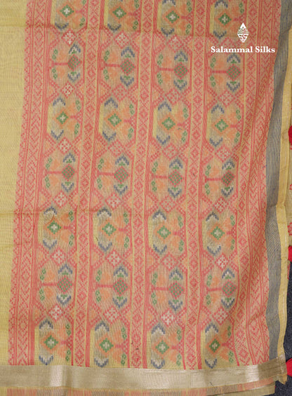 Beautiful Lavender Menakari Work Muga Cotton Saree With Contrast Magenta Blouse