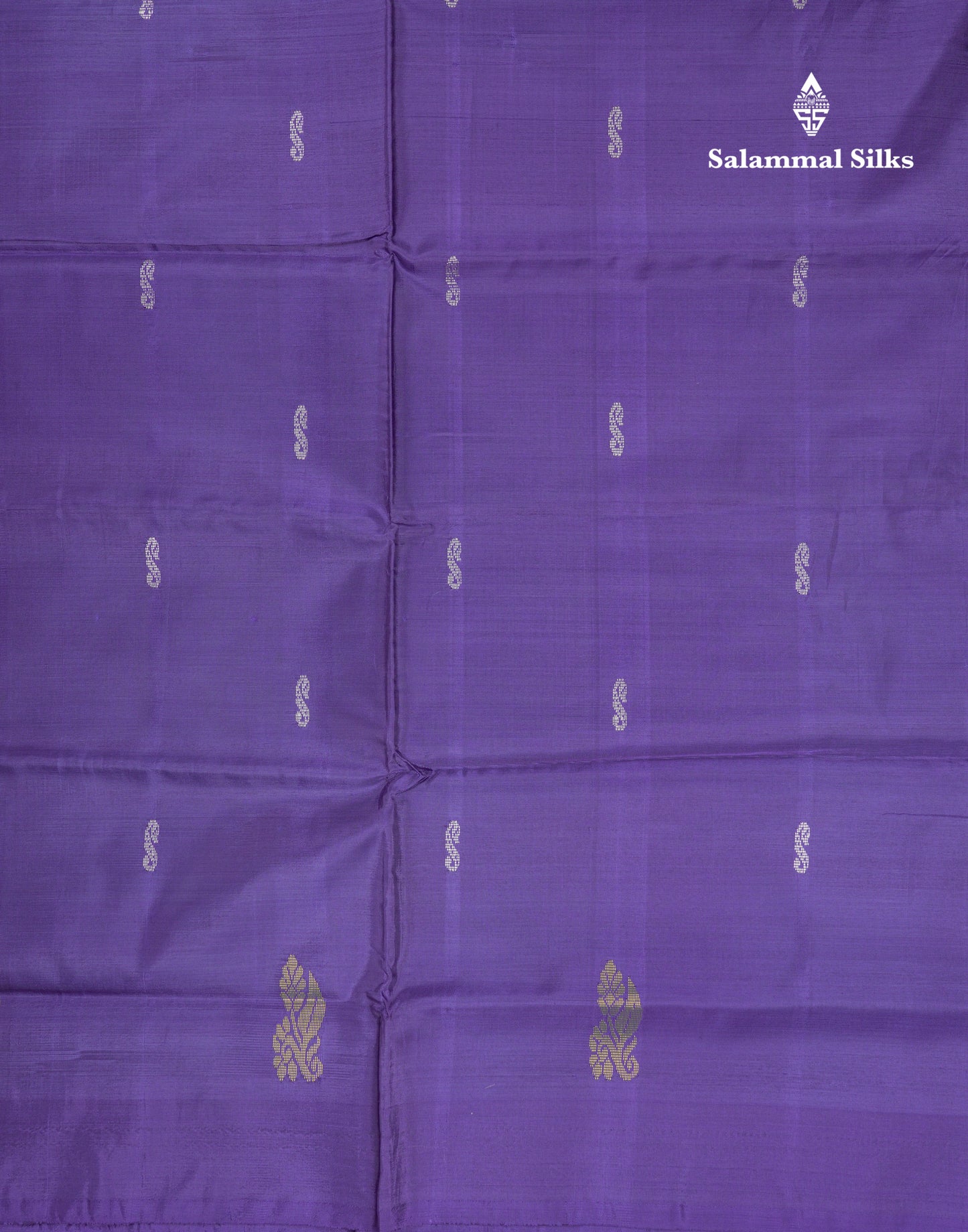 Dark Peach Thread work Buttas Banana Pinth Saree (Vaazhainaar Pattu) With Contrast Navy Blue Blouse