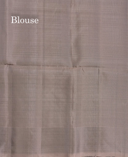 Beautiful Dual Tone Peacock Blue PureMix Kanjivaram Soft Silk Saree With Contrast Light Violet Blouse