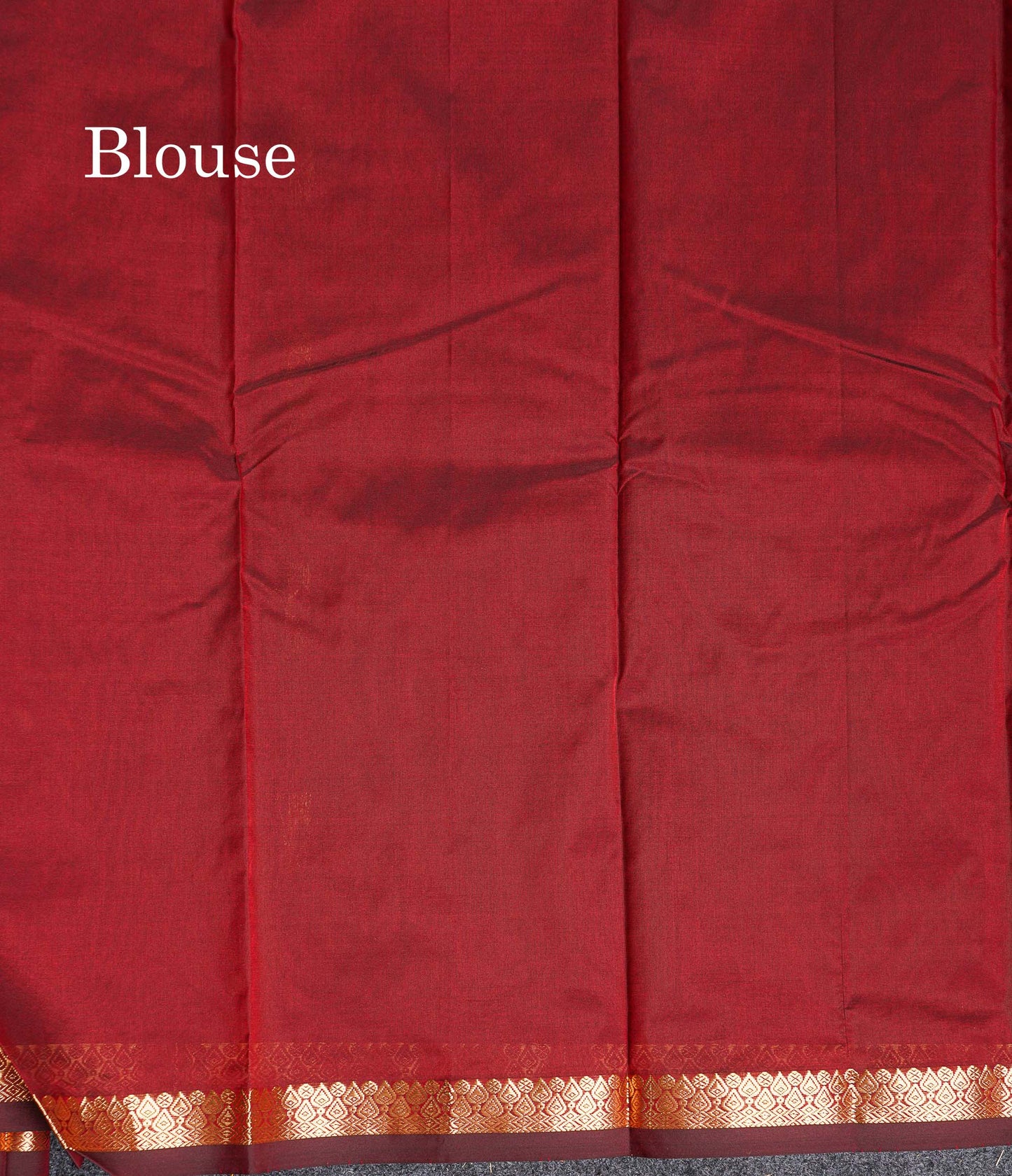 Semi Silk Saree - Maroon Colour Body Zari Butta With Traditional Small Border