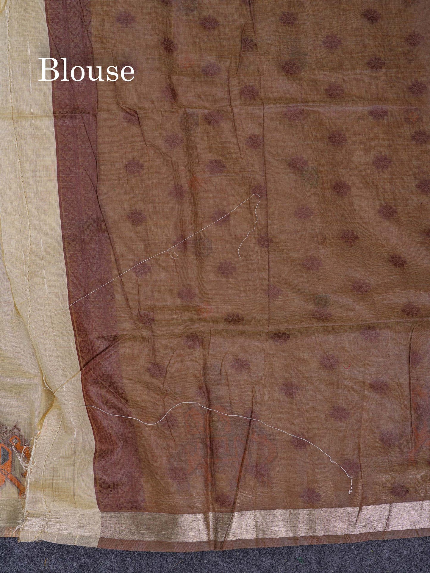 Beautiful Lavender Menakari Work Muga Cotton Saree With Contrast Magenta Blouse