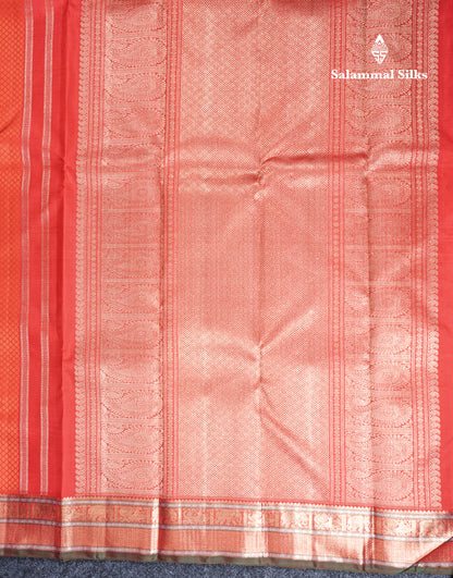Red Beautiful Emboss Design Bridal Pure Kanjivaram Silk Saree Pure Zari with Traditional Zari Butta Border