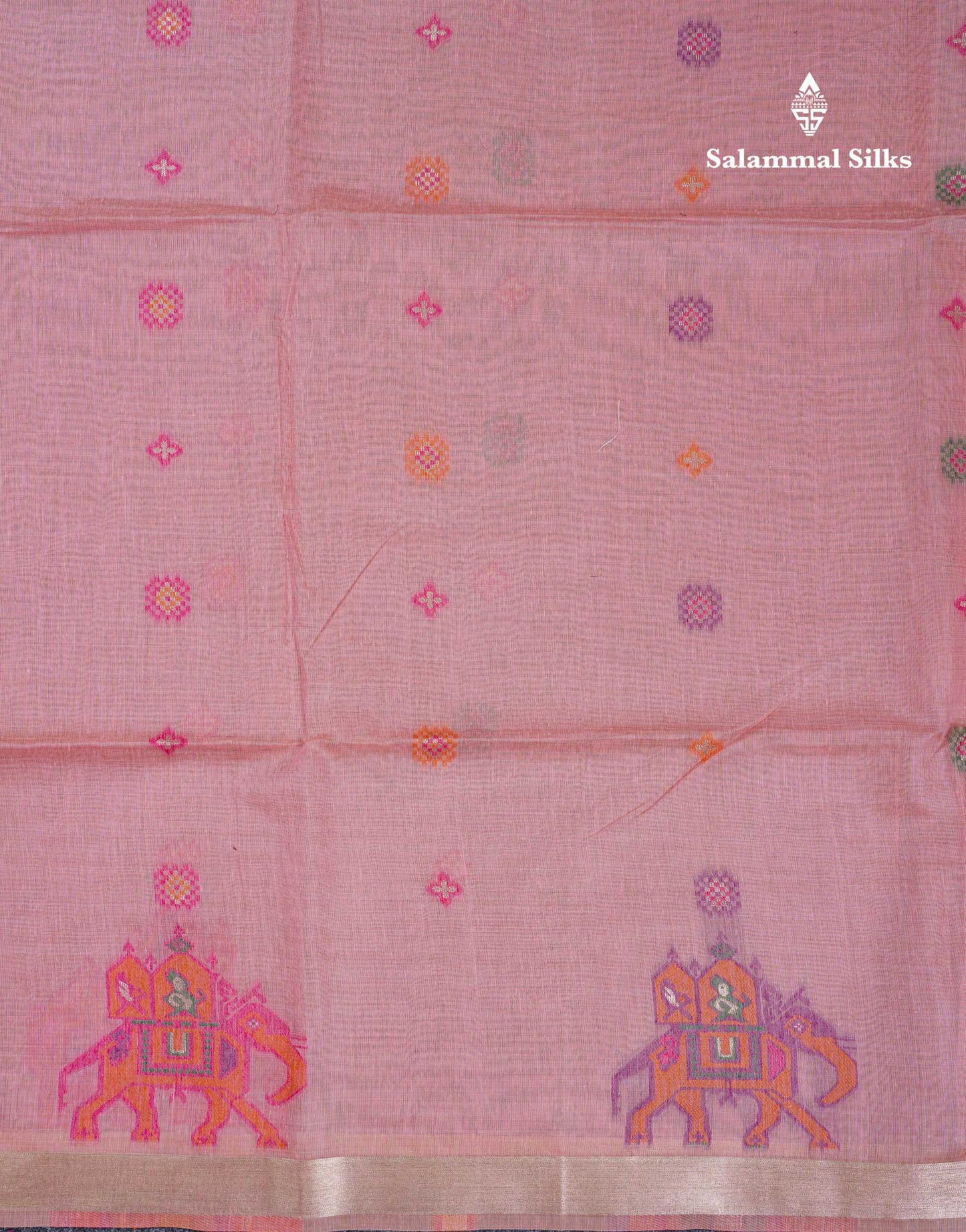 Beautiful Lavender Menakari Work Muga Cotton Saree With Contrast Magenta Blouse