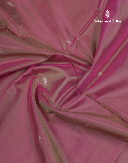Light Violet Thread work Buttas Banana Pinth Saree (Vaazhainaar Pattu) With Contrast Sandal Blouse