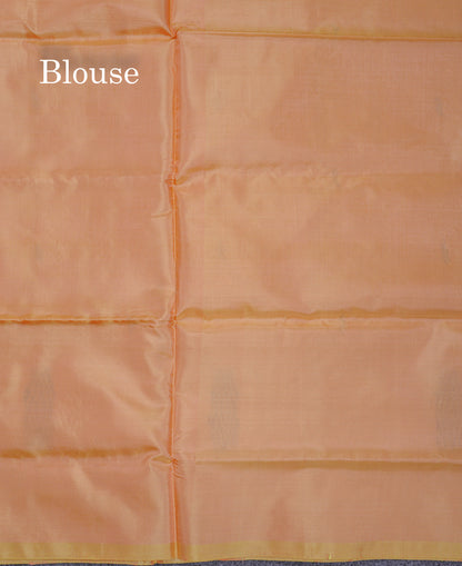 Light Violet Thread work Buttas Banana Pinth Saree (Vaazhainaar Pattu) With Contrast Sandal Blouse