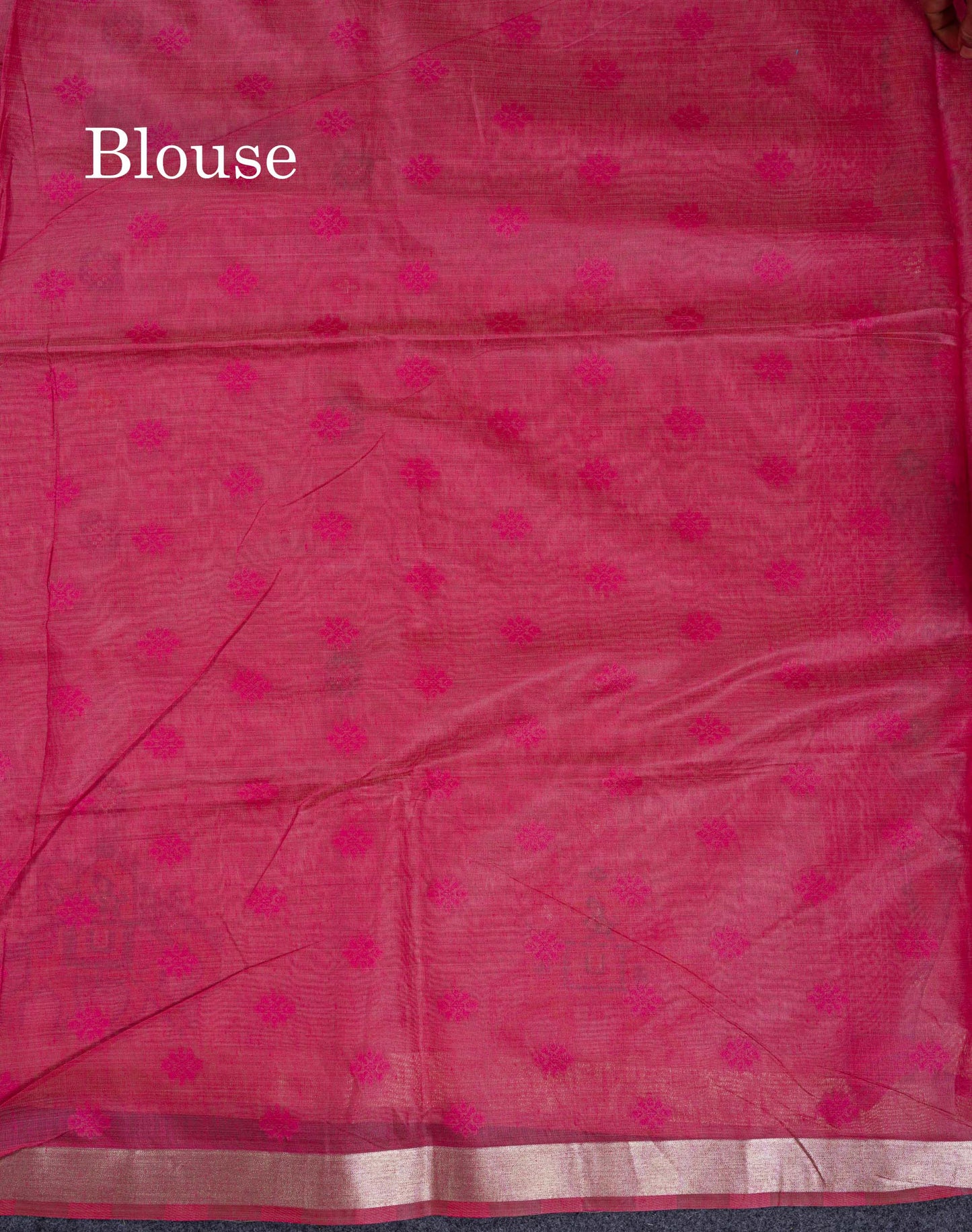 Beautiful Lavender Menakari Work Muga Cotton Saree With Contrast Magenta Blouse