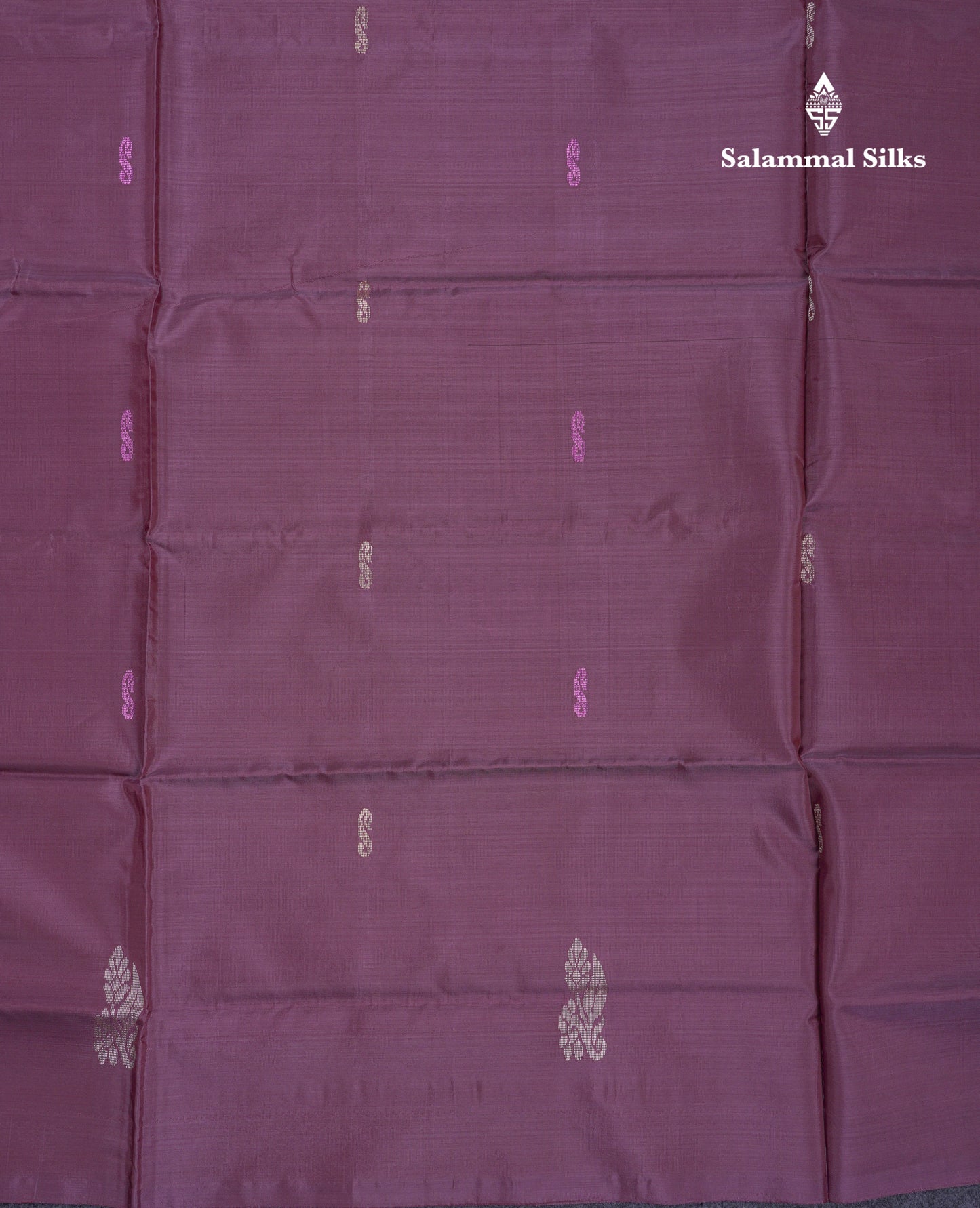 Light Violet Thread work Buttas Banana Pinth Saree (Vaazhainaar Pattu) With Contrast Light Yellow Blouse