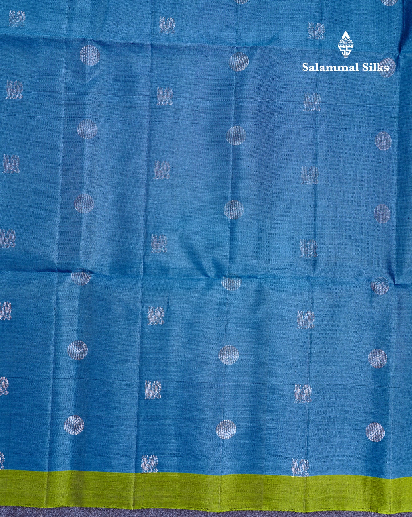 Beautiful Blue Pure Kanjivaram Soft Silk Saree With Contrast Green Blouse