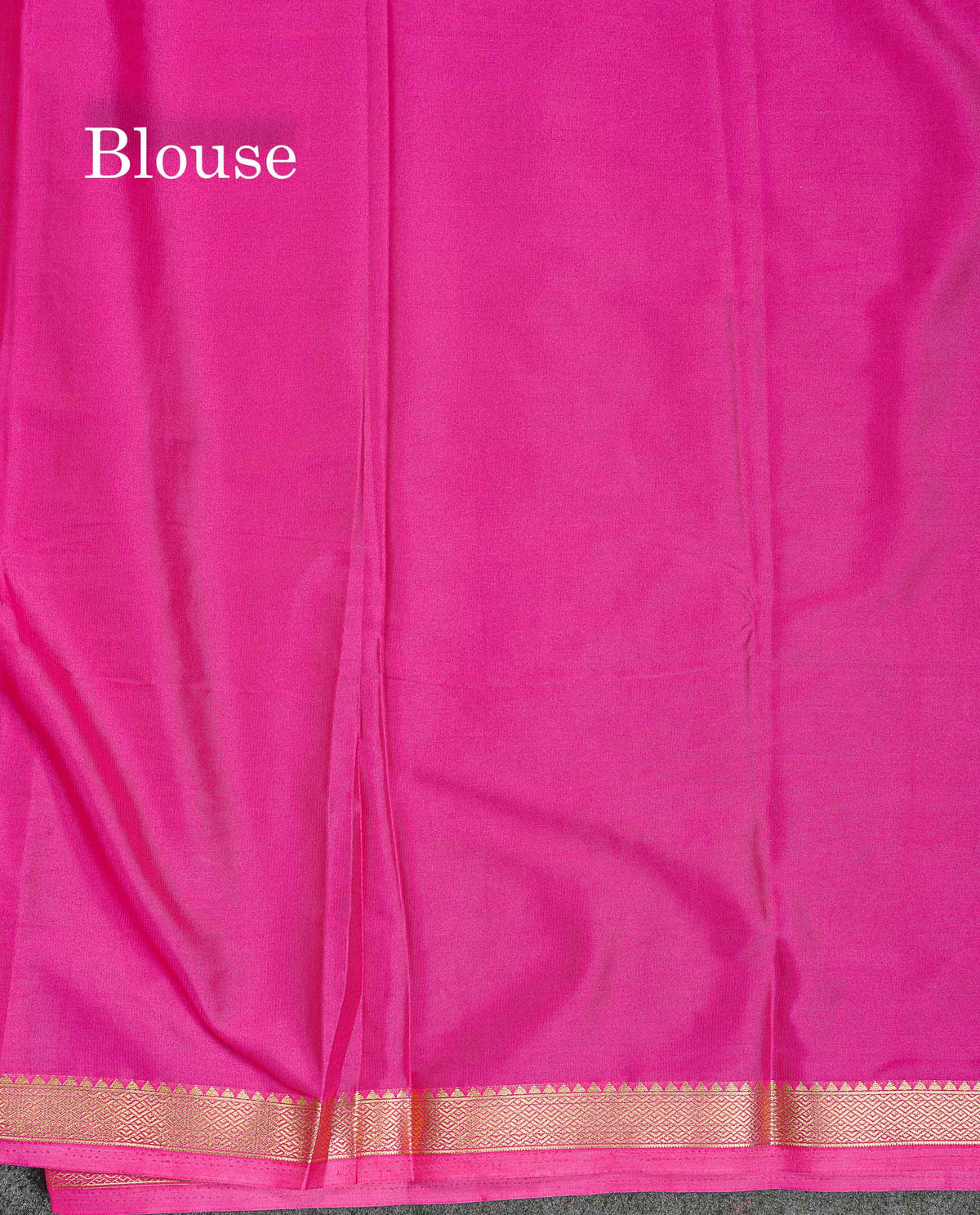 Semi Mysore Silk Saree - Dual Tone Violet Colour Body Plain With Pink Small Border