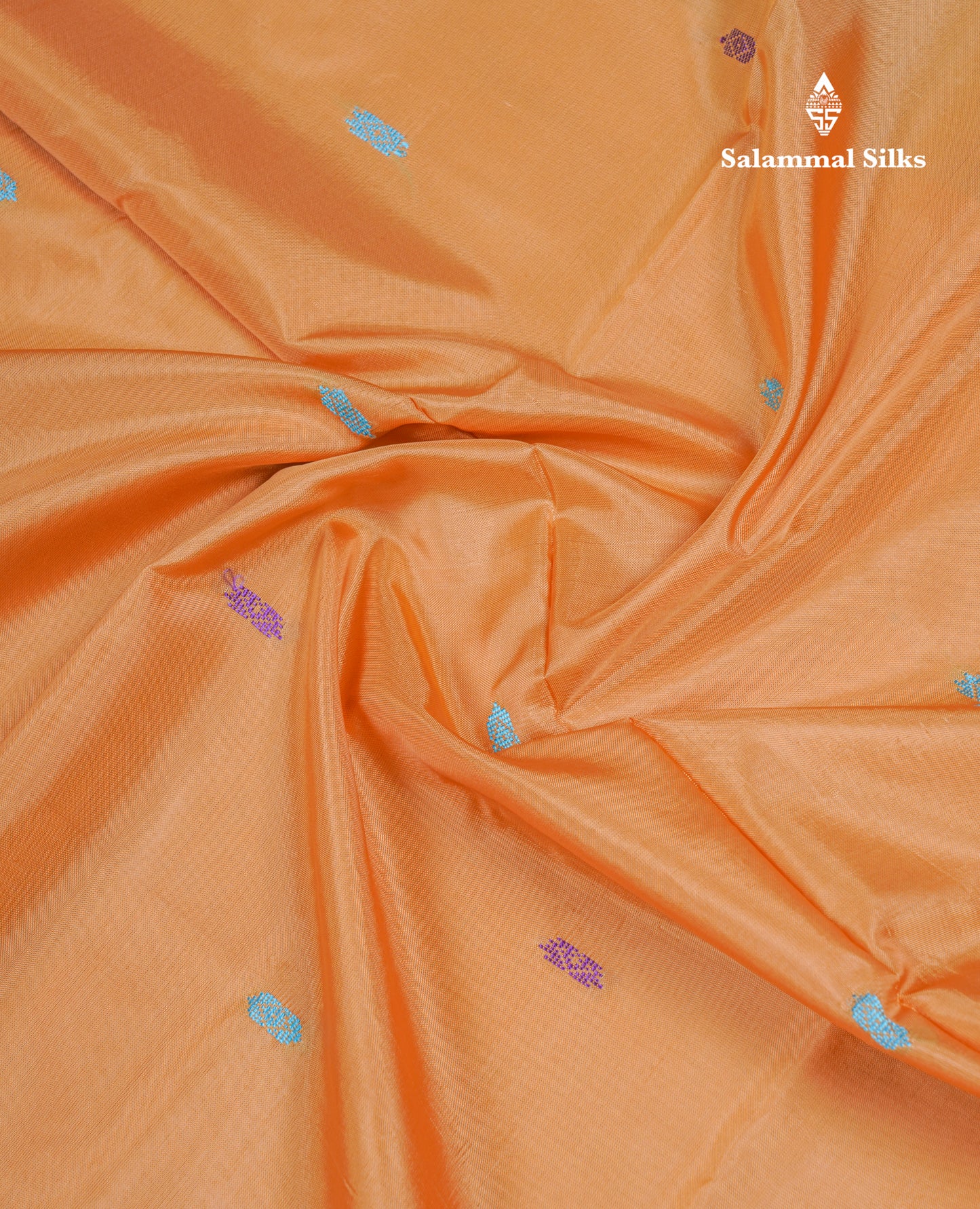 Sandal Thread work Buttas Banana Pinth Saree (Vaazhainaar Pattu) With Contrast Bottle Green Blouse
