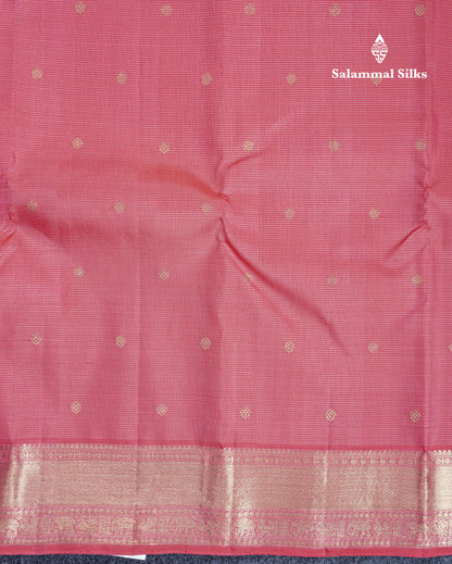 Pink Traditional Vairaoosi And Buttas Pure Kanjivaram Silk Saree Pure Zari with Self Border